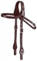 Leather Mule Headstall with Snap Crown
