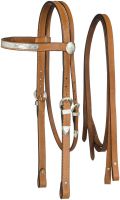 Light Oil Draft/Large Horse Silver Show Headstall and Reins