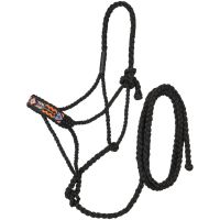 Mule Tape Halters with Lead and Beaded Noseband