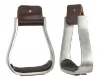 Western 3" Aluminum Stirrups with Rubber Pad - Tough 1