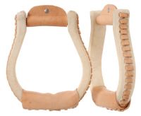 Rawhide Oxbow Western Stirrups - Leather Laced