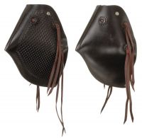Western Tapadero Leather Stirrups - Reversible Design