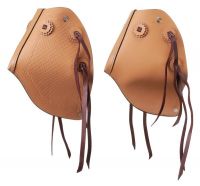 Western Tapadero Leather Stirrups - Reversible Design