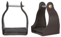 Endurance Trail Stirrups -3" Neck - Leather Covered-Padded