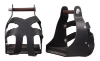 Metal Endurance Stirrups with Leather Toe Guard