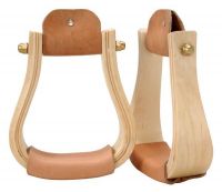 Western Stirrups made of Solid Hardwood and Metal Wrapped