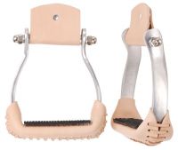 Barrel Racer Stirrups made of Polished Aluminum - Silver