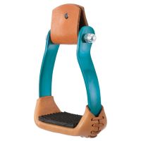 Barrel Racer Stirrups made of Polished Aluminum - 7 Colors