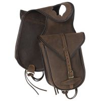 Soft Leather Horn Pommel Saddle Bags