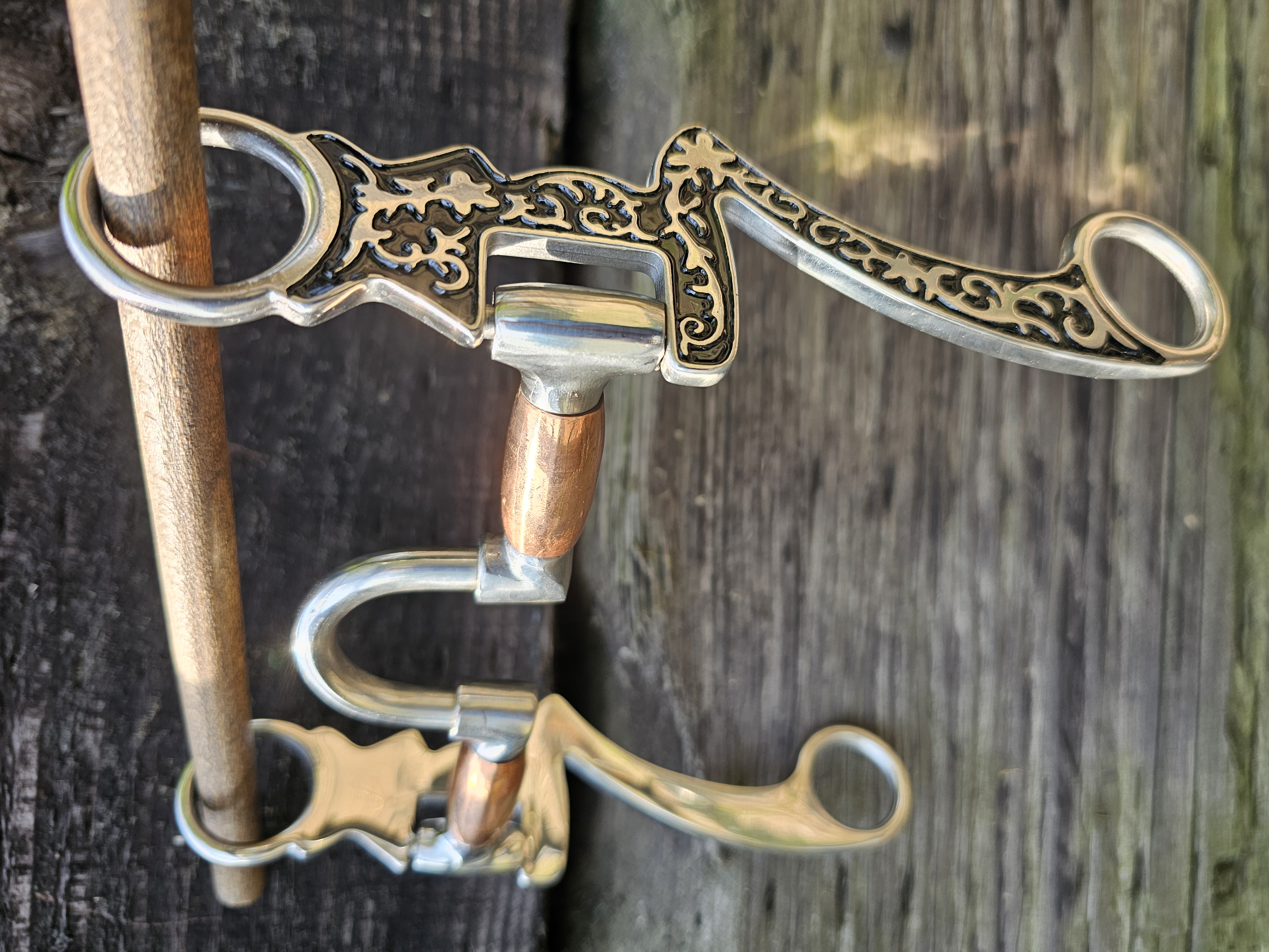 Western Correction bit - Silver - Black Inlay