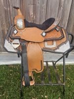 Western Childs Show Saddle - Loaded with Silver - Black Accents - 12" or 13"