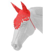 Tough-1 Fly Red Veil w/ Fringe For Your Horse