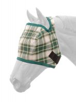 Tough-1 Plaid Hunter Green Mesh Fly Mask