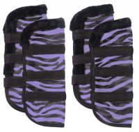 Tough-1 Zebra Purple Zebra Mesh Fly Boots