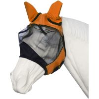 Tough 1 Deluxe Comfort Orange Mesh Fly Mask