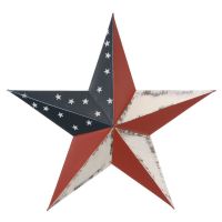 12" Western Rustic Red White & Blue American Star