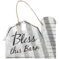 "Bless This Barn" Corrugated Metal Signs - Barn
