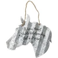 "If You Want A Stable Relationship, Get A Horse" Corrugated Metal Signs - Horse