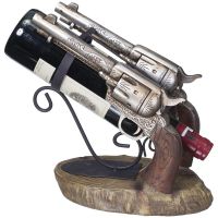 Double Pistol Wine Bottle Holder