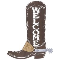 Cowboy Boot Welcome Sign