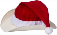 Santa Hat - Helmet and Cowboy Hat Cover