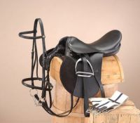 Draft Horse All Purpose English Saddle Package - Black Leather