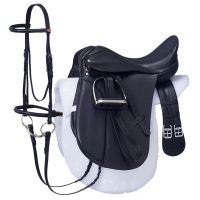 Silver Fox Dressage Saddle Package - Black Leather