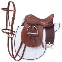 All Purpose English Saddle Complete Package - Medium Chestnut Leather