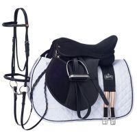 Pro Am All Purpose English Saddle Package - Black