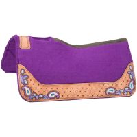 Purple Paisley Western Saddle Pad - 28" x 28" x 1"