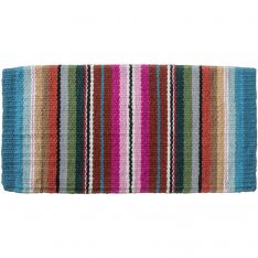 Serape Wool Saddle Blanket  - 26" x 26"