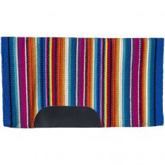 Oversized Wool Serape Saddle Blanket - 34" x 38"