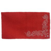 Wool Blend Saddle Blanket with Designer Dots - 34" x 38"